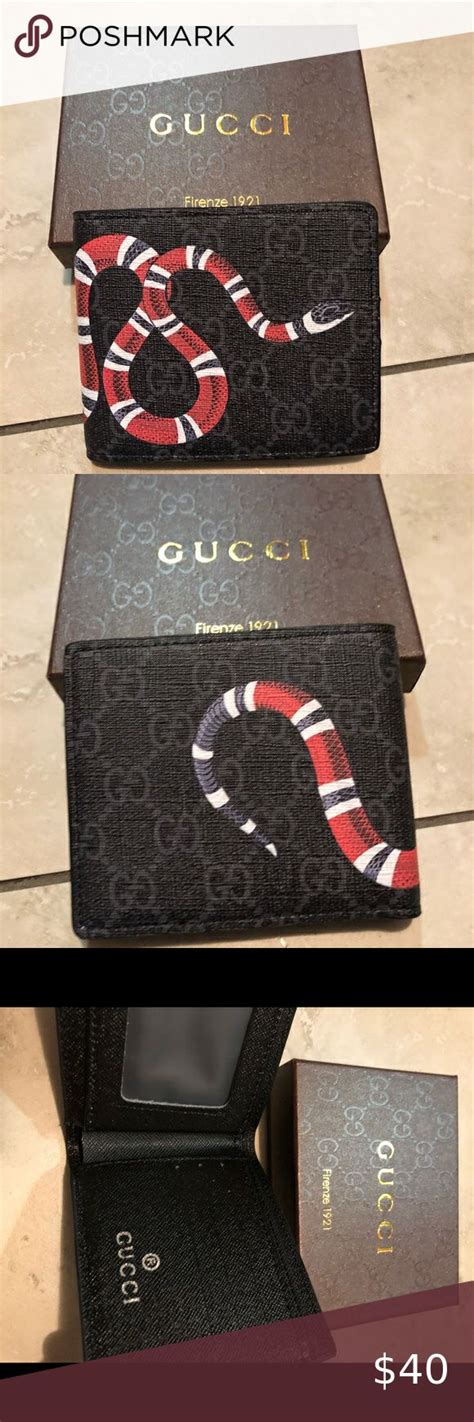 Gucci snake wallet inside